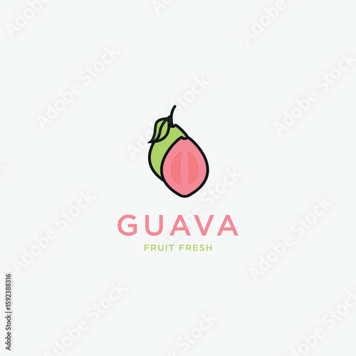 Template Logo Design Guava