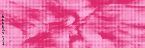 Halftone flowers silhouettes retro textures. Pinky florals pattern wallpaper. Vector print.