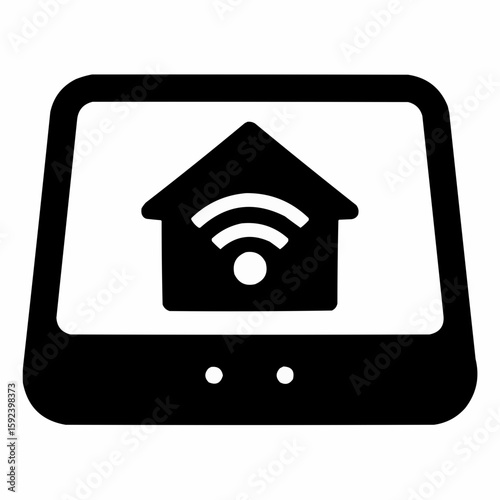 Residential building and light bulb symbols for online property sales