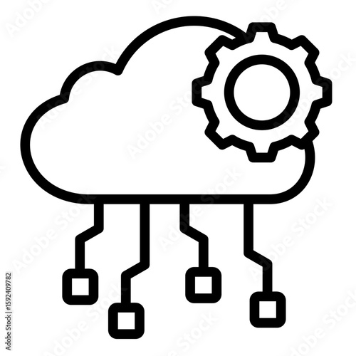 Cloud Computing  Icon Element For Design