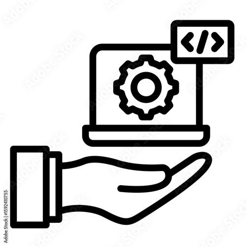 Digital Services  Icon Element For Design