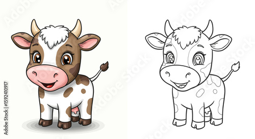 Chibi-Style Bear Cub with Happy Face and Stubby Legs: Cute Character Illustration