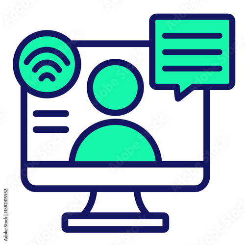 Digital Workplace  Icon Element For Design