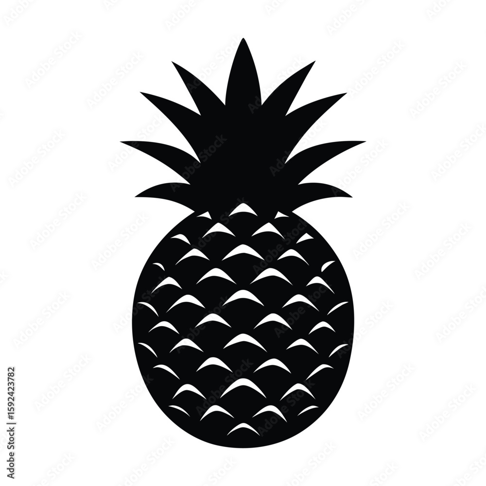 Obraz premium pineapple on black