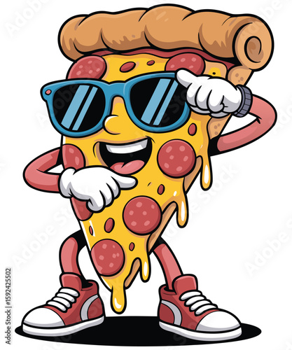 Fun Pizza Slice Character, perfect for Pizza Dab Brand