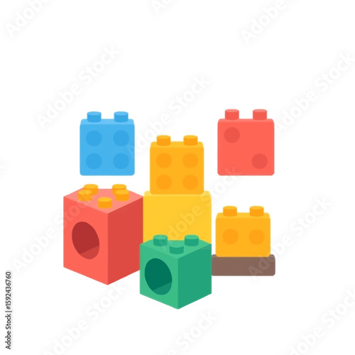 Colorful Stacking Toy Blocks for Kids Play	