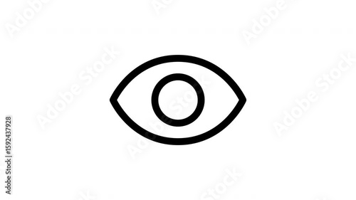 Animated eye icon showing open and close transition, perfect for visibility toggle or view interface in apps and websites.