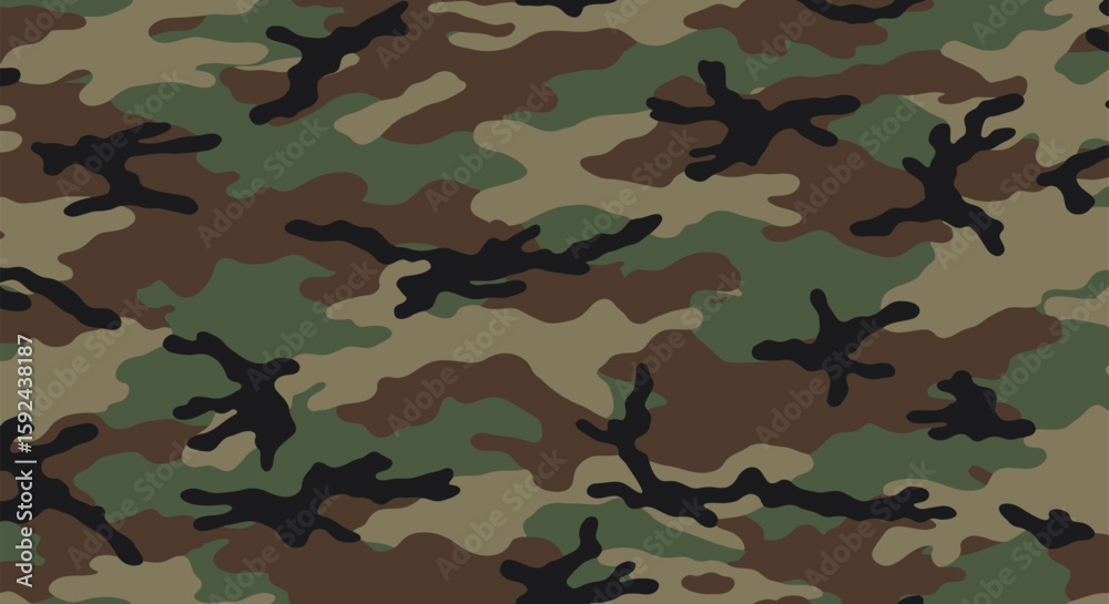 Seamless M81 Woodland Military Camouflage Pattern
Classic US Army Woodland Camo Texture
Four-Color Forest Camouflage Background
Tactical M81 BDU Camouflage Print Vector