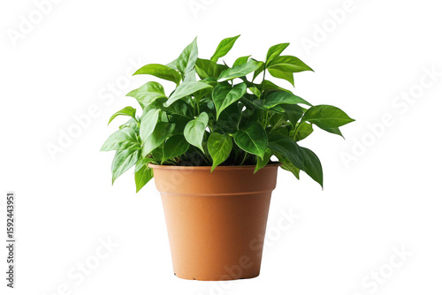 Green Potted Plant, Showing Fresh Plant Growth, Gardening Theme