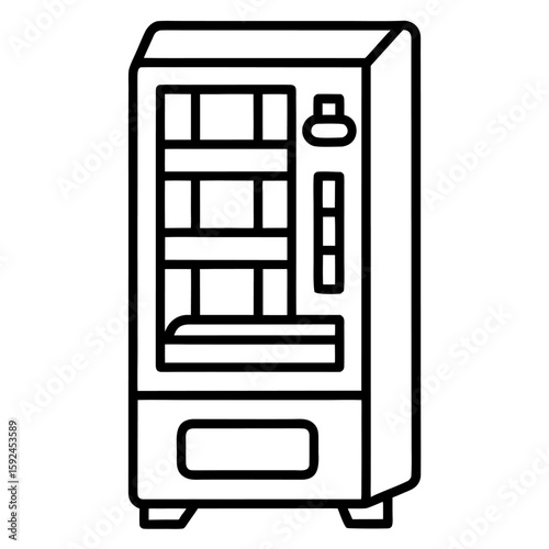Simple single line drawing of a vending machine for modern interfaces