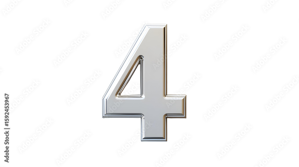 Obraz premium number 4 png