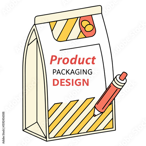 vector illustration of a blank packaging model 