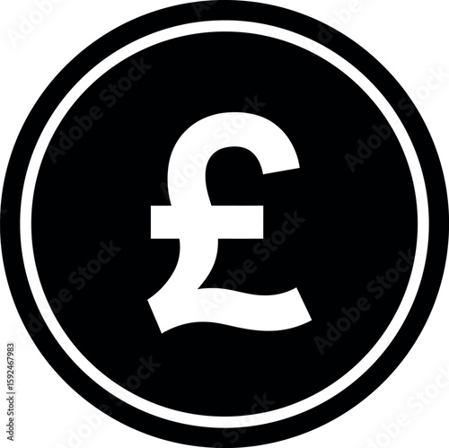 Pound sterling symbol coin icon