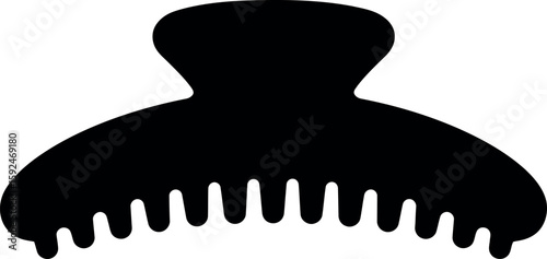 Black claw hair clip silhouette