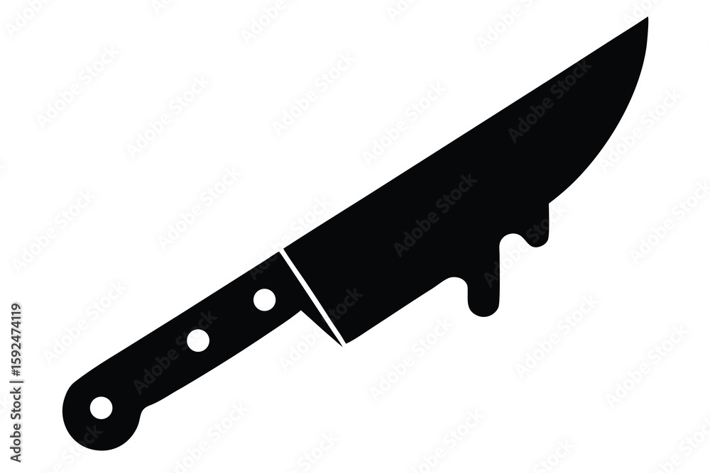 Obraz premium bloody knife vector icon
