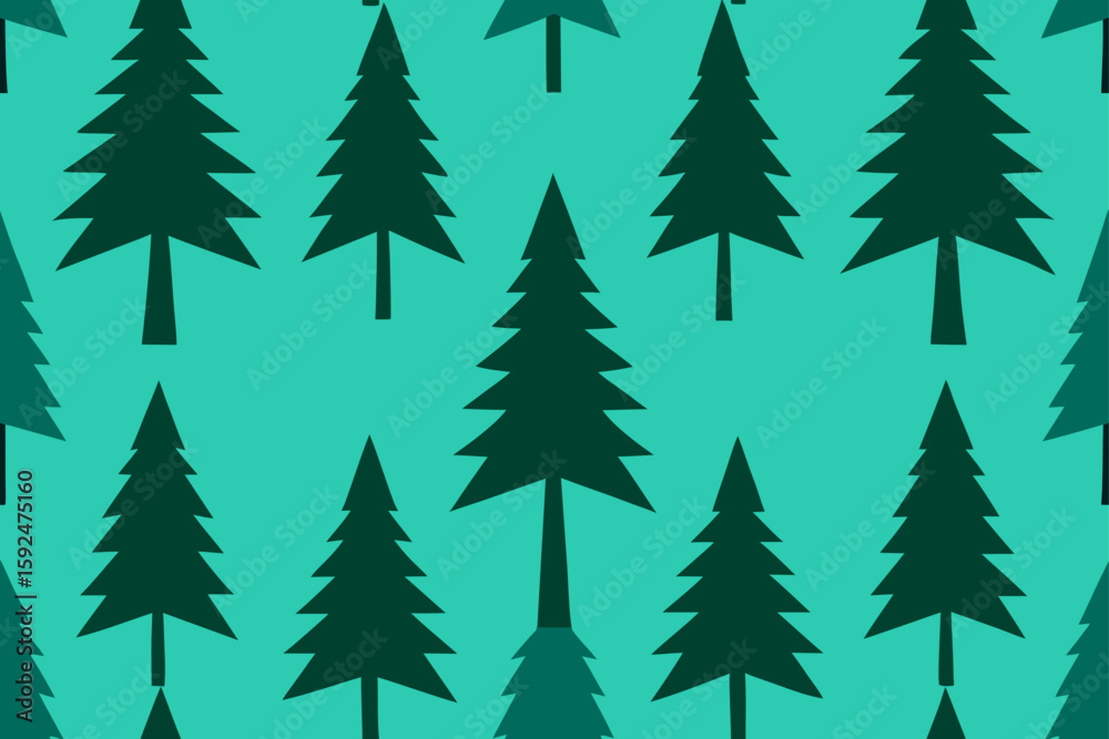 Obraz premium seamless pattern with christmas trees