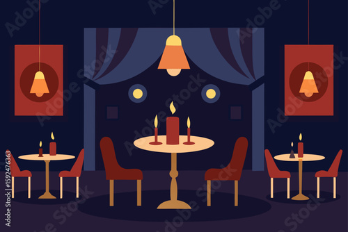 vector illustration of a candle light