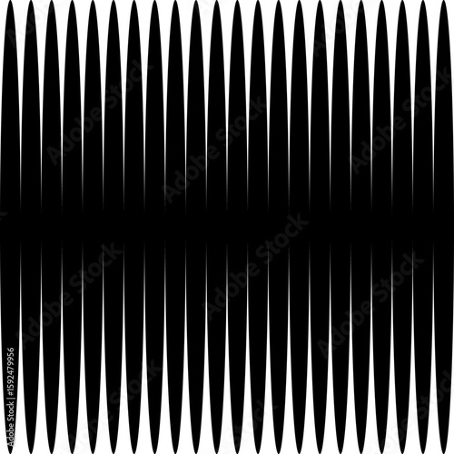 Abstract Black Geometric Big Ovals Repeat Background