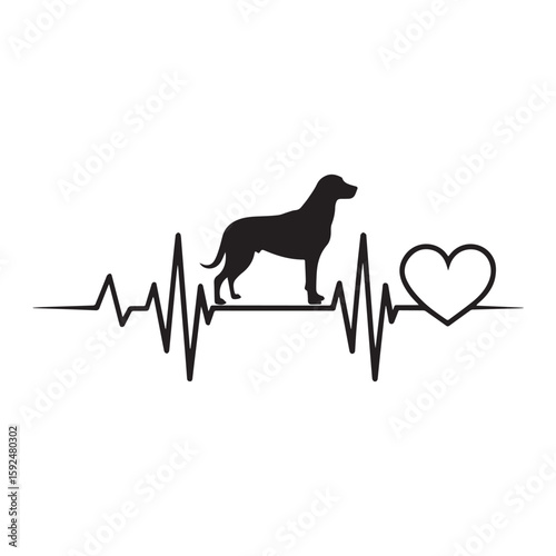 Anatolian Shepherd Dog with Heartbeat Line