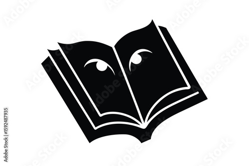 cursed book vector icon