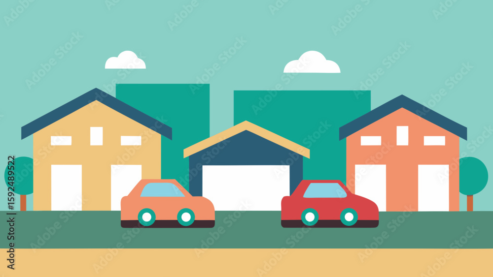 Fototapeta premium house and car
