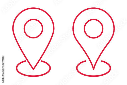 Maps pin. Location map icon. Location pin line icon. Modern map markers icon. Position symbol. place logo. Editable stock icon.