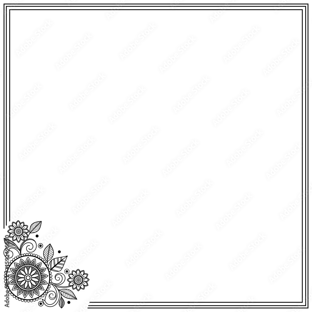 Obraz premium vector frame with flowers