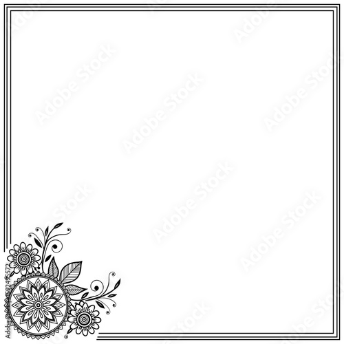 frame with floral ornament