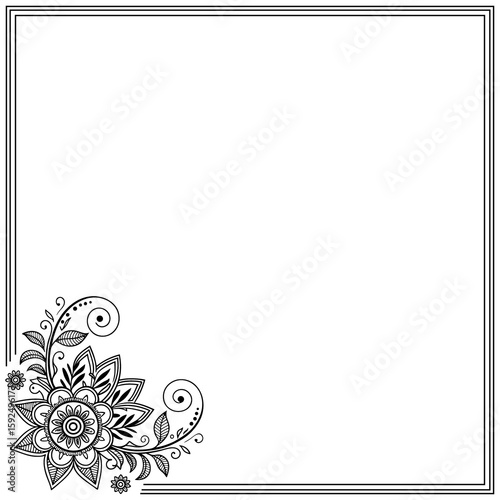 frame with floral ornament