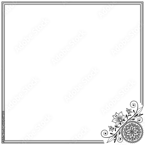 vector frame with floral ornament