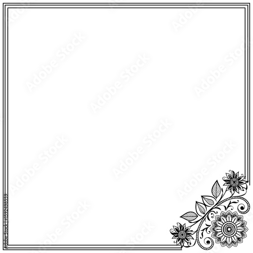 frame with floral elements