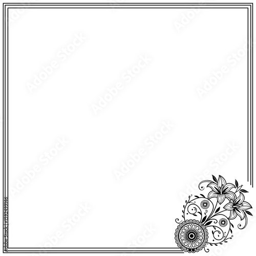 frame with floral ornament