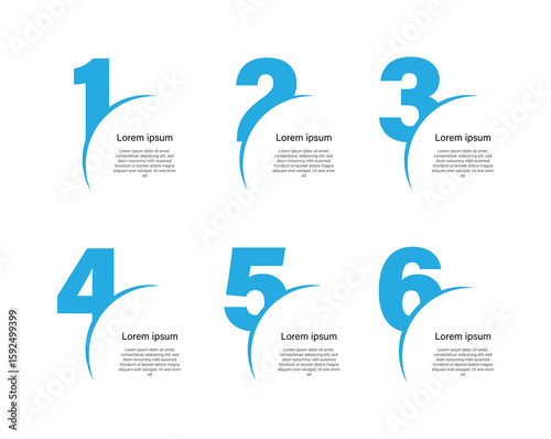 Design business infographic template. 6 step journey graphic information. 