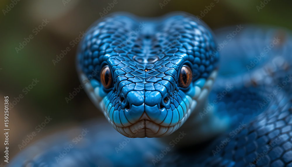 Obraz premium close up of a green snake