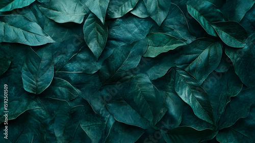 Wallpaper Mural Close-up of lush green leaves with a beautiful textured surface providing a natural and calming aesthetic perfect for background use or design. Torontodigital.ca