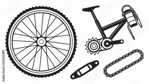 Bicycle Gear and Chain Mechanism