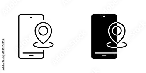 Phone and location icon