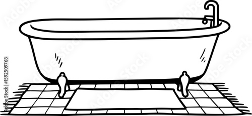 bath tub vector illustration