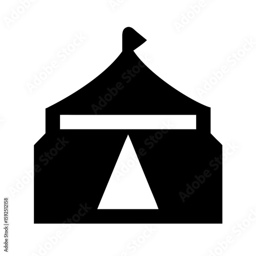 Circus tent icon vector illustration