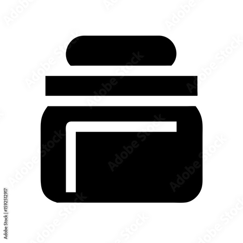 Cosmetic cream jar icon vector illustration