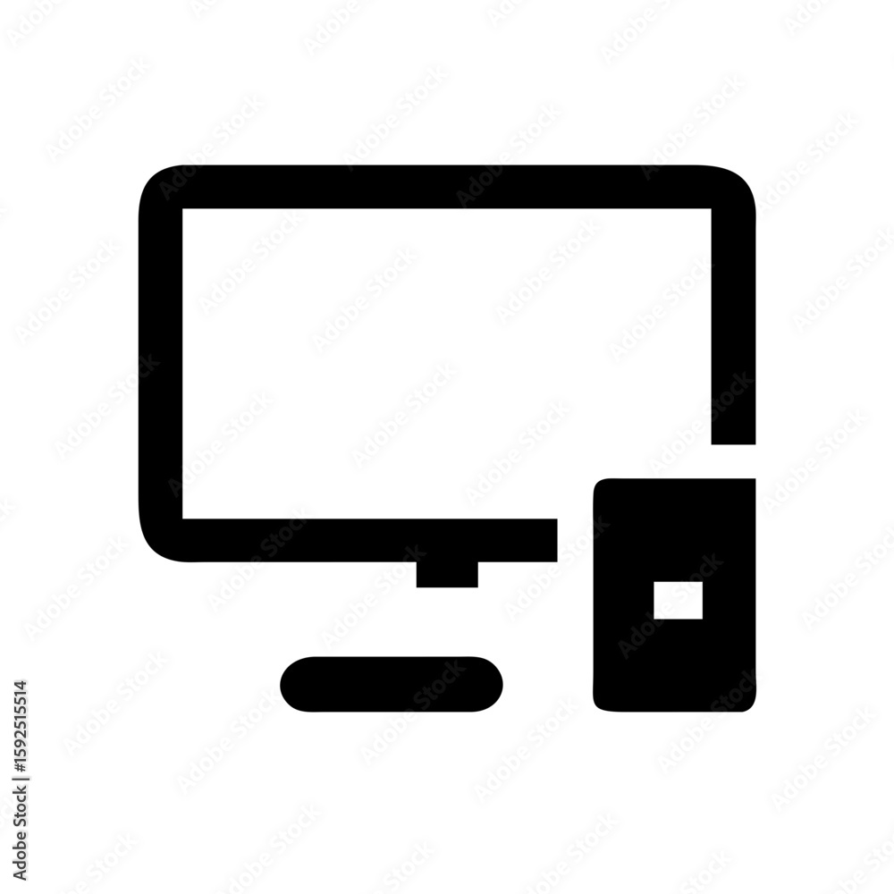 TV with remote icon vector illustration TV with remote icon vector illustration