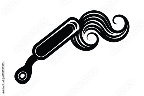 hair curler vector icon