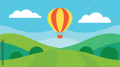 landscape with clouds and rainbow