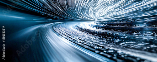 Curve looks smooth and shiny.
It feels like a wave frozen in time.