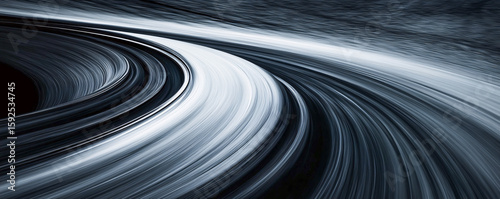 Curve looks smooth and shiny.
It feels like a wave frozen in time.
The texture is rich and detailed.