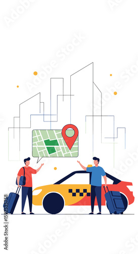 Navigating urban mobility with a ride sharing service finding your way to a destination