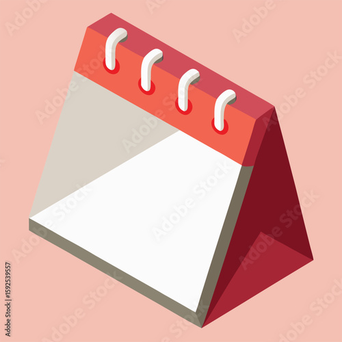 Calendar date 3d icon. 3D rendering A cute calendar that tells the day floats in the air. holiday concept at work
