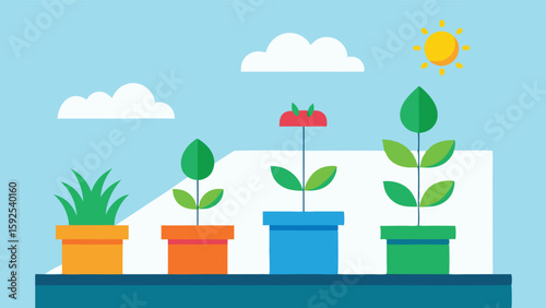 rooftop garden where plants change color based