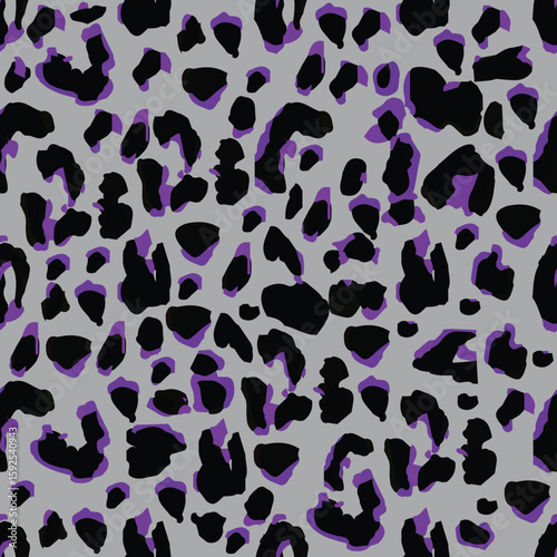 Black and purple leopard skin pattern for background | Premium vector design