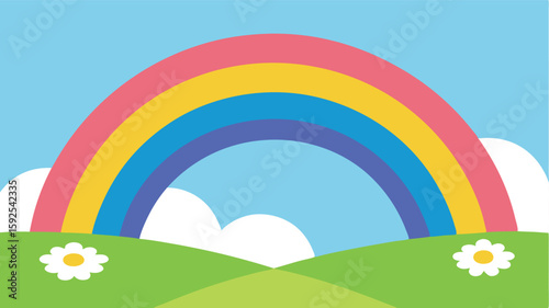 rainbow in the meadow